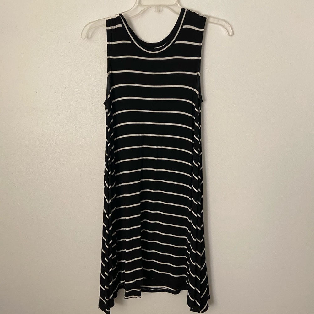 Striped black and white dress